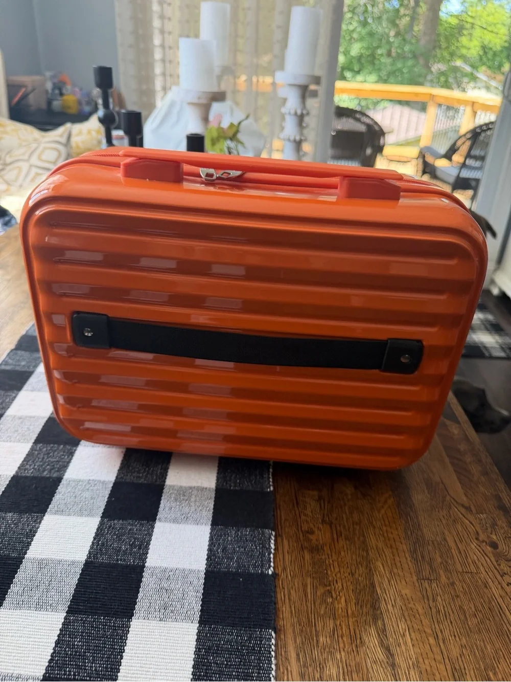 Orange Travel Cosmetic Case ✈️🧴NWOT